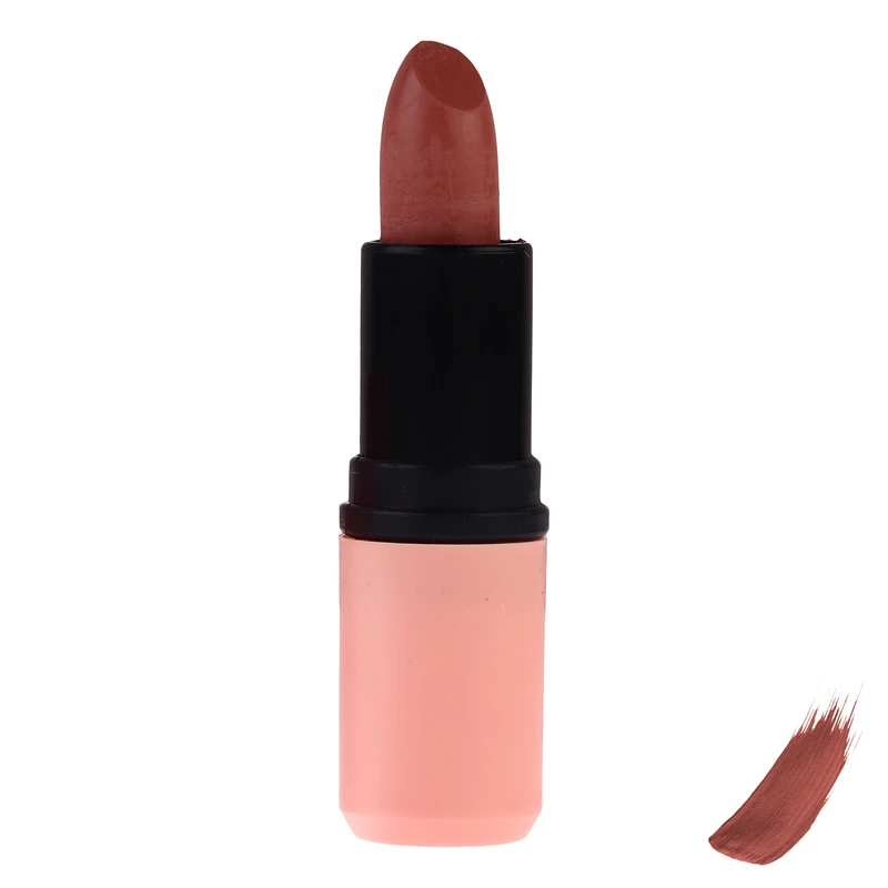 رژ لب جامد مات برانوس مدل Long Lasting رنگ قهوه‌ای شماره 607