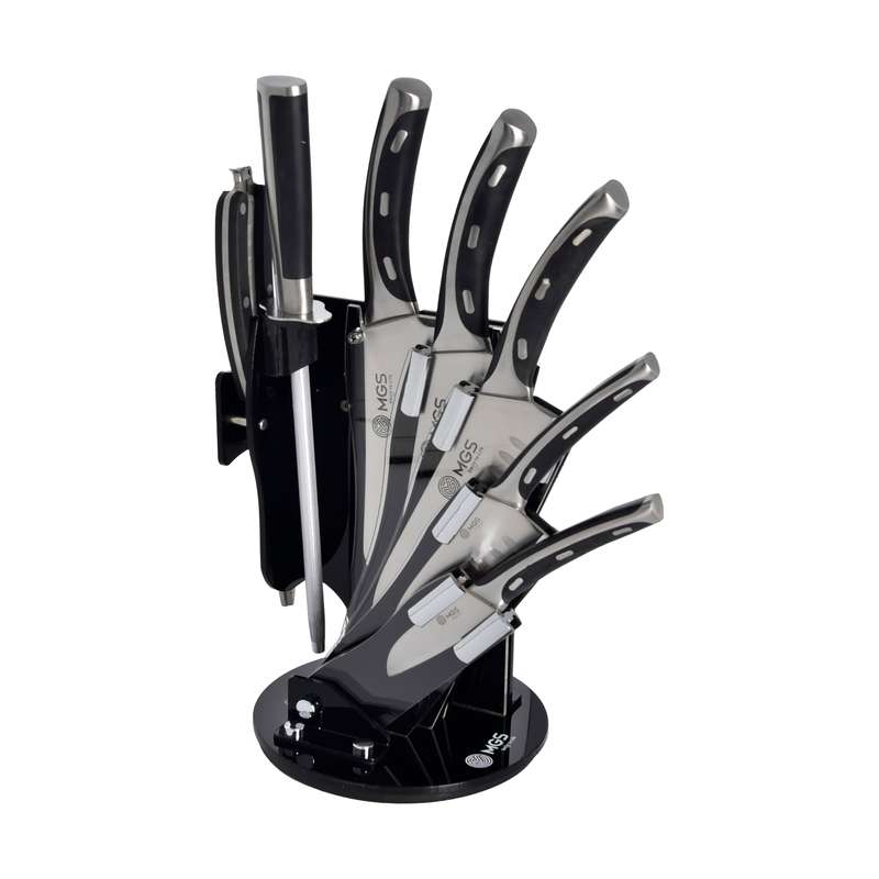 سرویس چاقو آشپزخانه 9 پارچه ام جی اس کد A8-D