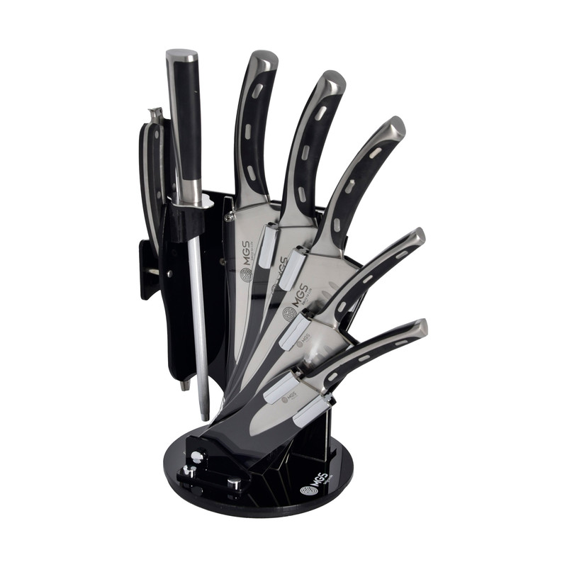 سرویس چاقو آشپزخانه 9 پارچه ام جی اس کد A8-D