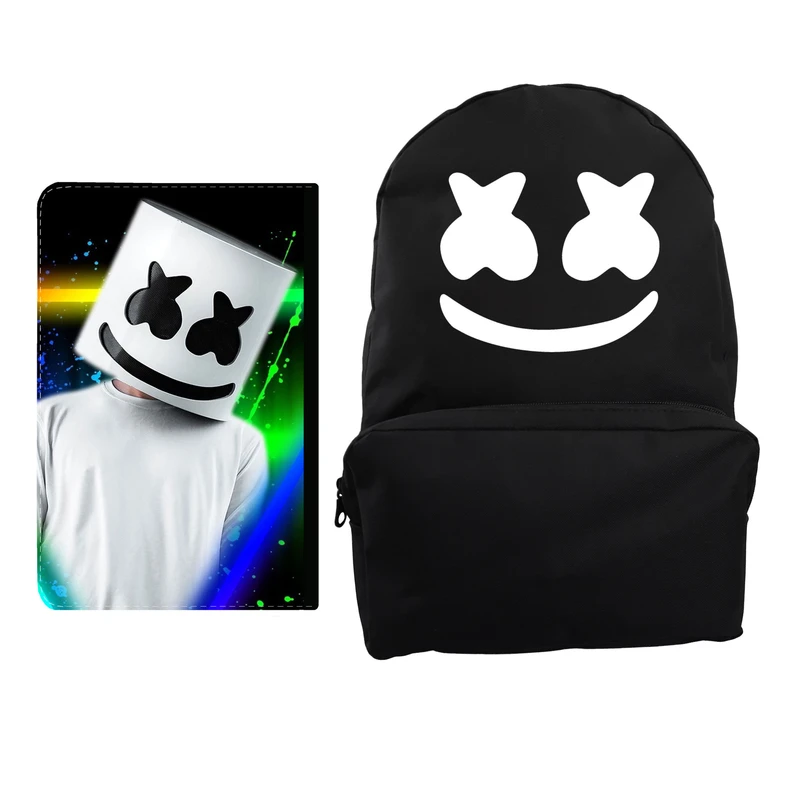 کوله پشتی مدل مارشملو کد KP-4141 به همراه کلاسور