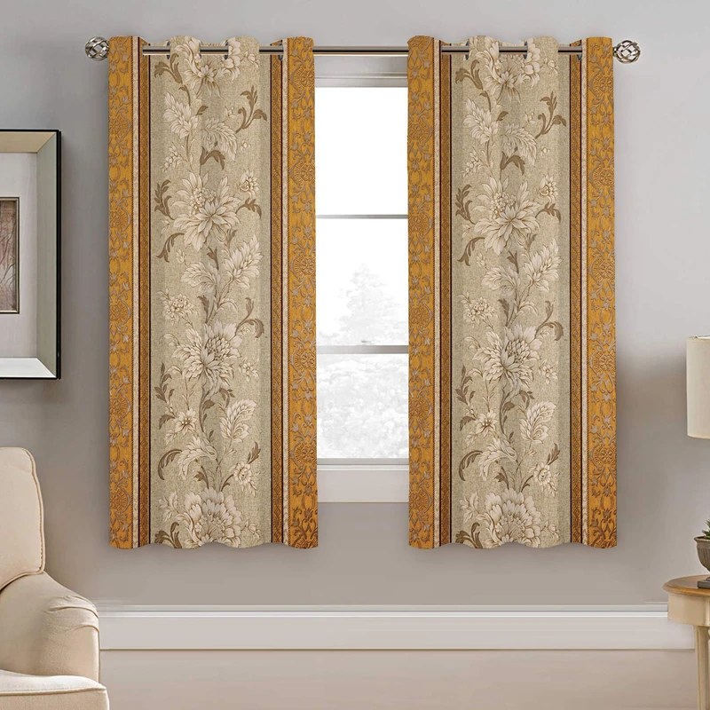 پرده نیروانا طرح سنتی مدل مخمل کد 4466 سایز 140×200 سانتی متر