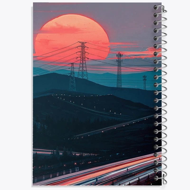 دفتر مشق 100 برگ خندالو طرح غروب کد F322