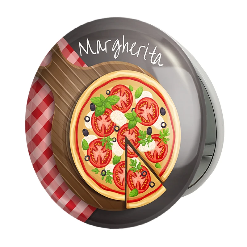 آینه جیبی خندالو طرح پیتزا  Pizza مدل تاشو کد 31088