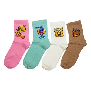 جوراب بچگانه مدل کارتونی کد 4SB مجموعه 4 عددی