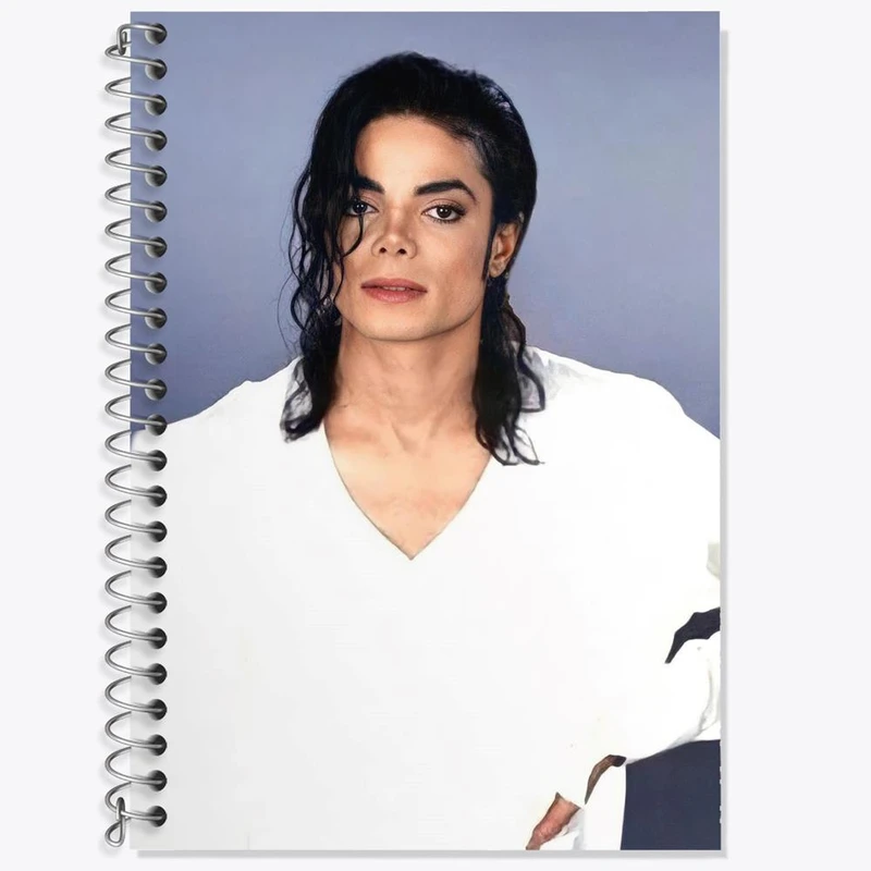 دفتر زبان 50 برگ خندالو مدل سه خط طرح مایکل جکسون Michael Jackson کد 19236