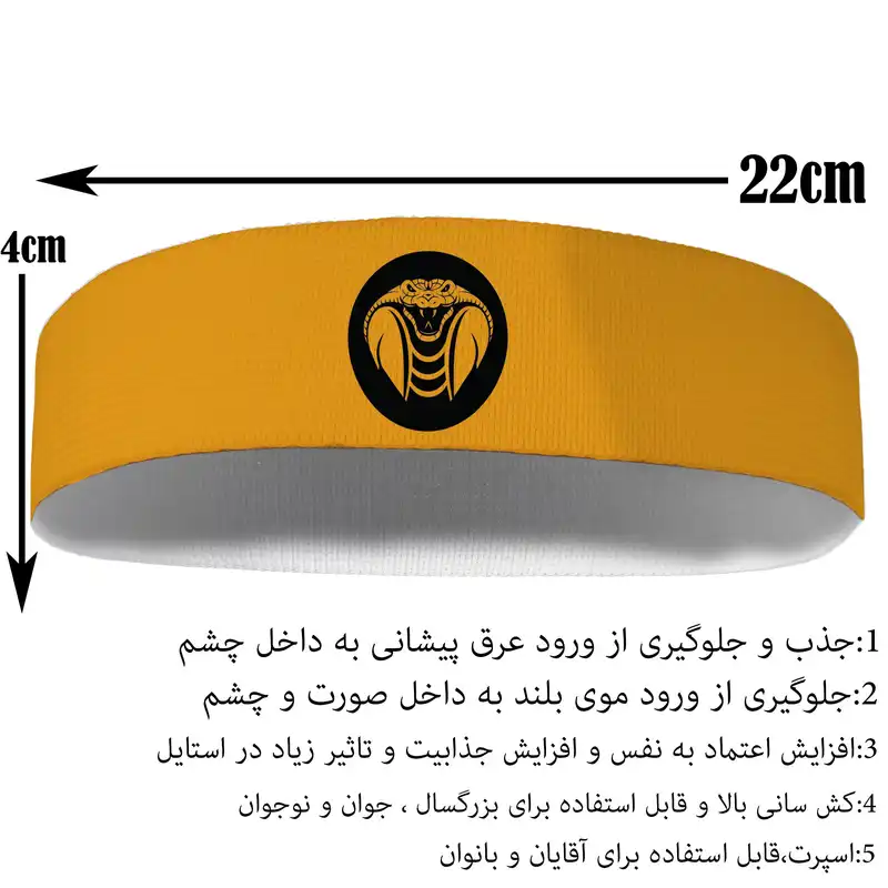 هدبند ورزشی آی تمر مدل مار افعی کد 362