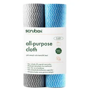 دستمال نظافت خانه و آشپزخانه الیاف مصنوعی اسکروبکس مدل SB1007 بسته 2 عددی