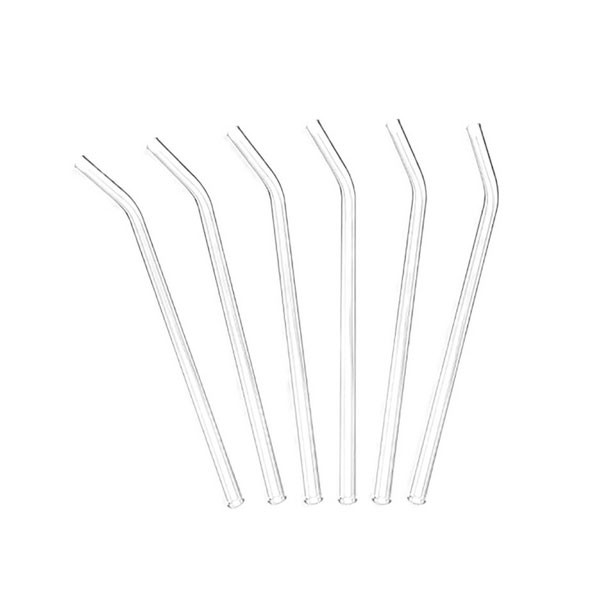 نی نوشیدنی مدل شیشه ای کد LP1037 بسته 6 عددی