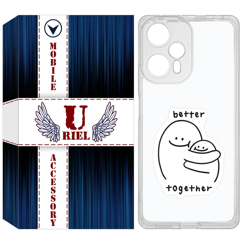 کاور یوریل مدل Clear کد 90 طرح Together مناسب برای گوشی موبایل شیائومی Poco F5