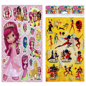 برچسب طرح دختر کفشدوزکی و توت فرنگی کد TT111 مجموعه 2 عددی