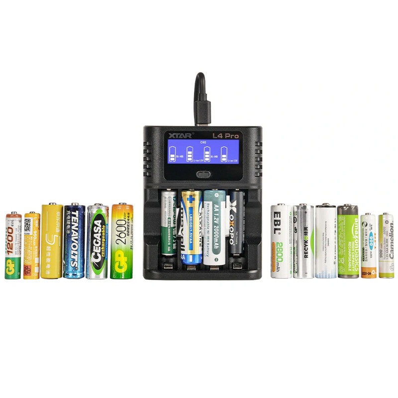 شارژر باتری 4 شیار اکستار مدل L4 PRO