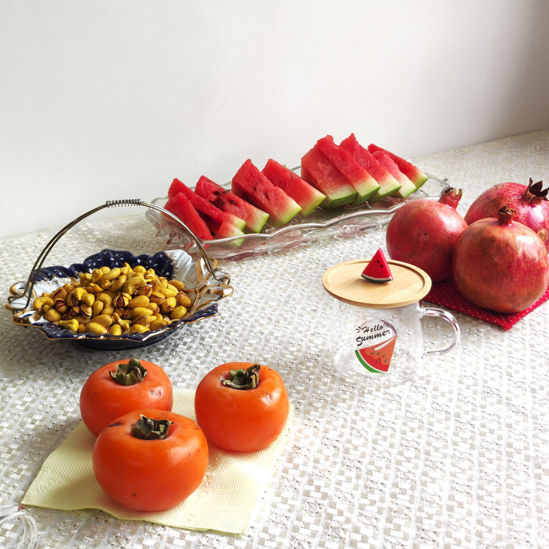 ماگ مدل شیشه ای طرح هندوانه به همراه زیر لیوانی