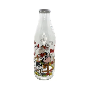 بطری شیر طرح گاو و گل