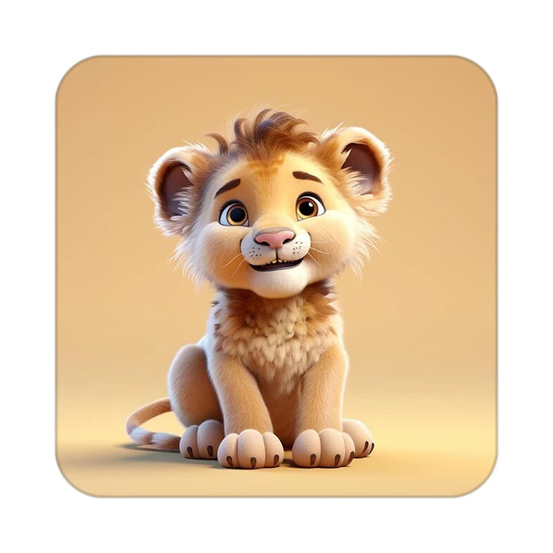 زیر لیوانی کاکتی طرح حیوانات کارتونی مدل mp27256