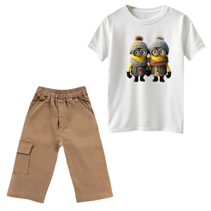 ست تی‌شرت و شلوارک پسرانه مدل مینیون کد 32