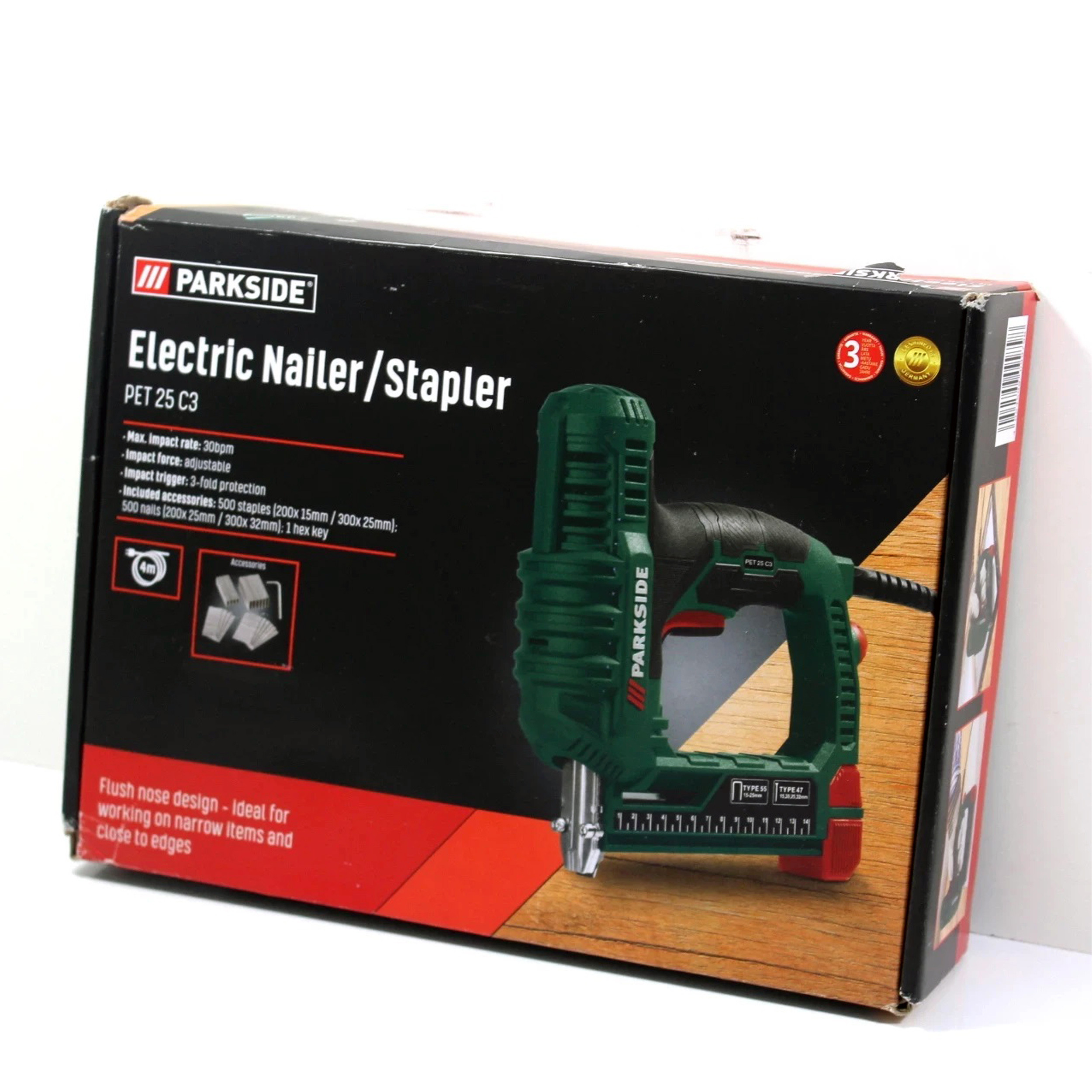 میخ کوب و منگنه کوب برقی پارکساید مدل PET 25 C3 میخ کوب و منگنه کوب برقی پارکساید مدل PET 25 C3