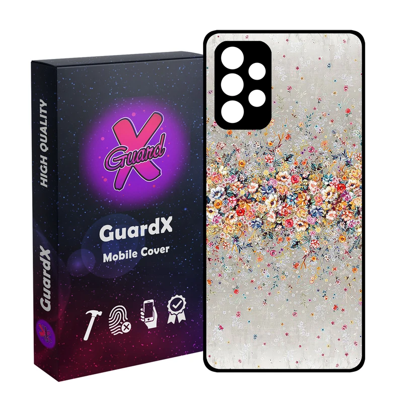 کاور گارد ایکس طرح Flower مدل Glass10409 مناسب برای گوشی موبایل سامسونگ Galaxy A32 4G