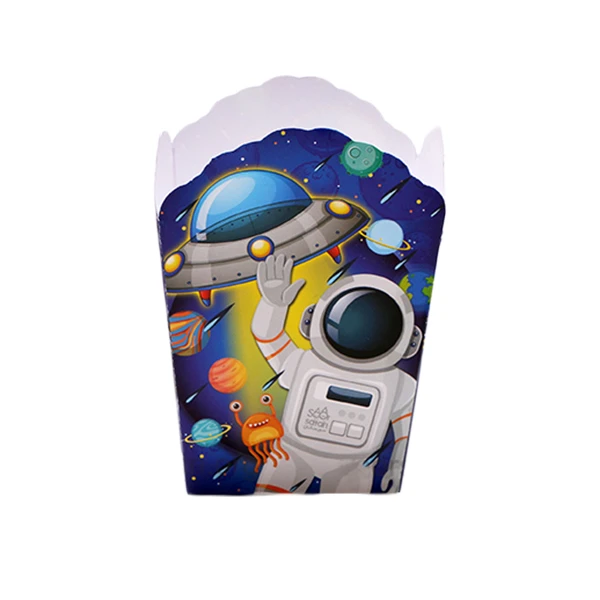 ظرف پاپ کورن یکبار مصرف مدل فضانورد کد P2 مجموعه 10 عددی