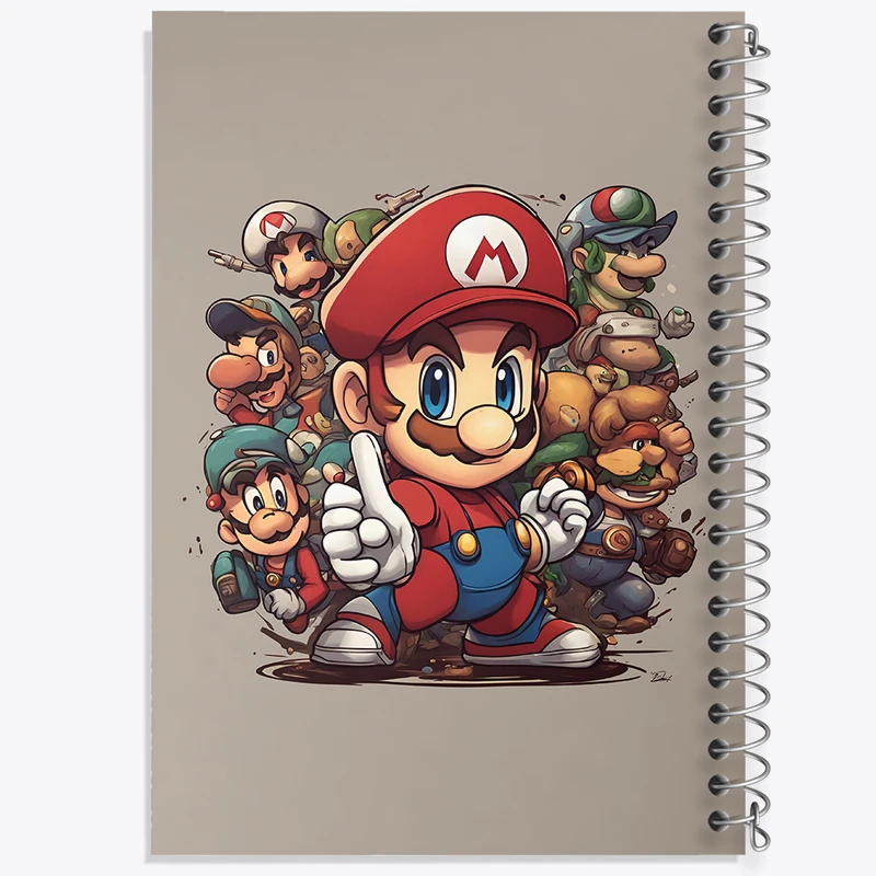 دفتر نقاشی 50 برگ خندالو طرح سوپر ماریو کد N3353