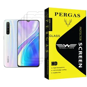 Waily Nice Pergas Glass MIX003 Screen Protector For Realme XT Pack Of 3