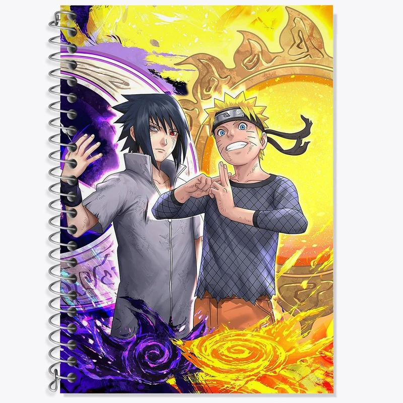 دفتر لغت 50 برگ خندالو مدل اوزوماکی و ساسکه انیمه ناروتو Naruto کد 4914