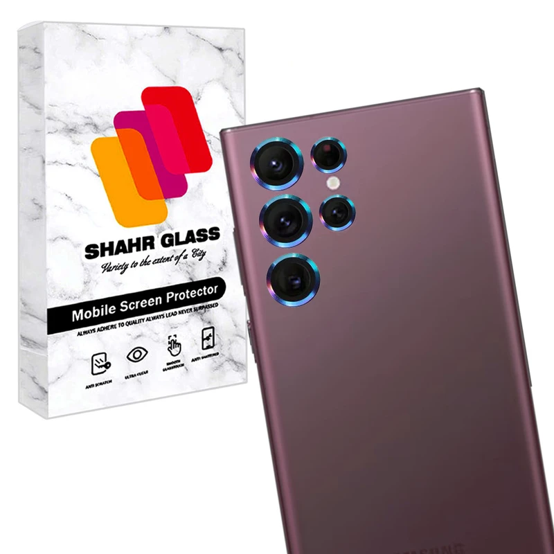 محافظ لنز دوربین شهر گلس مدل RINGISH مناسب برای گوشی موبایل سامسونگ Galaxy S22 Ultra 5G