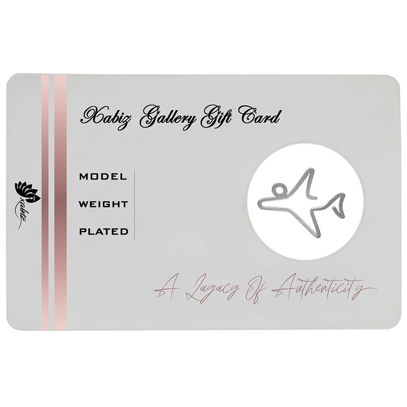 طلا گرمی 18 عیار ژابیز مدل لاین آرت هواپیما g33