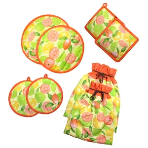 سرویس آشپزخانه 8 تکه طرح میوه کد 0012