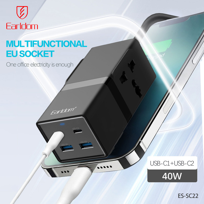 چندراهی برق و شارژر ارلدام مدل SC22 2400W