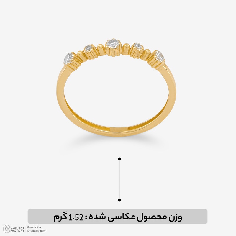 انگشتر طلا 18 عیار زنانه گلدم مدل R352031  - 3