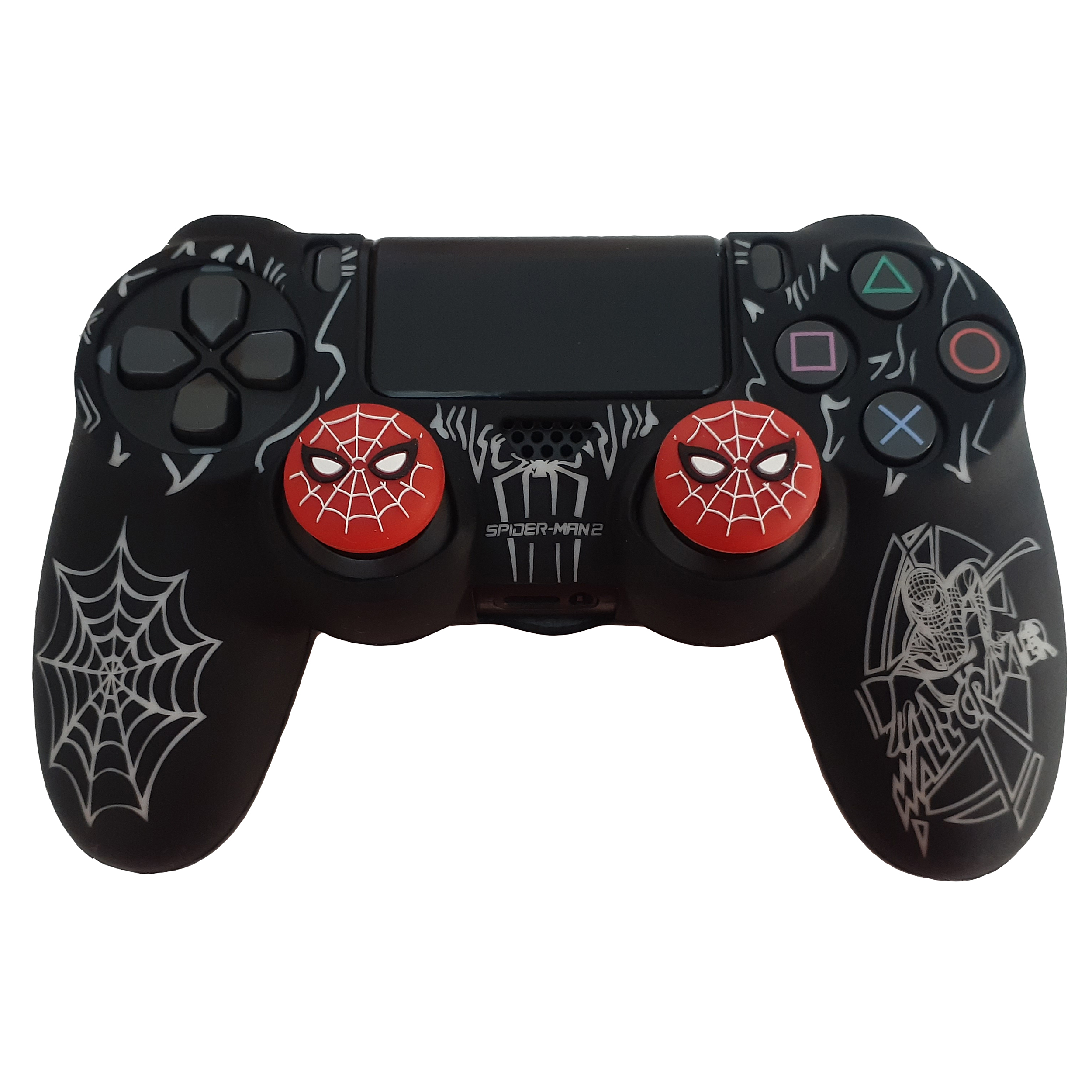 محافظ دسته پلی استیشن ۴ مدل amazing spiderman 002 به همراه روکش آنالوگ