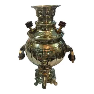 سماور زغالی برنجی مدل L1