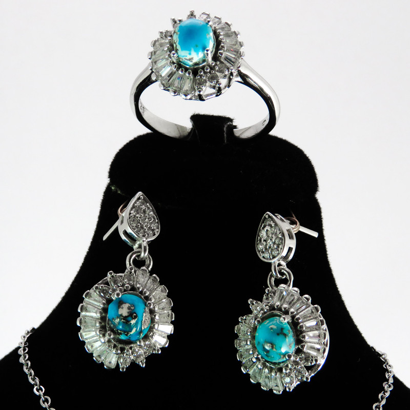 نیم ست نقره زنانه کد AV021-1