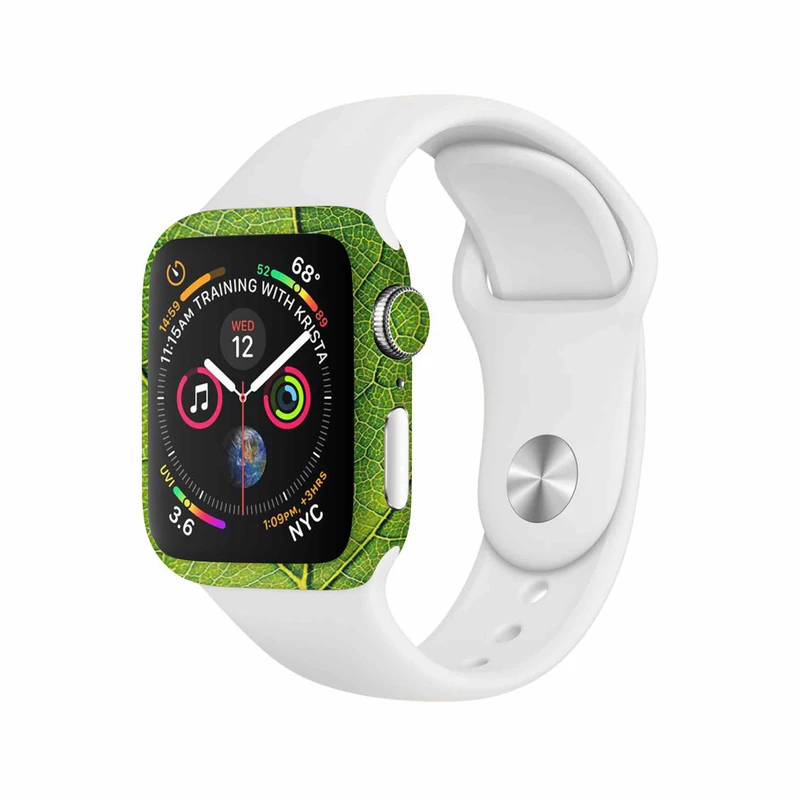 برچسب ماهوت طرح Leaf_Texture مناسب برای اپل واچ Watch 4 44mm
