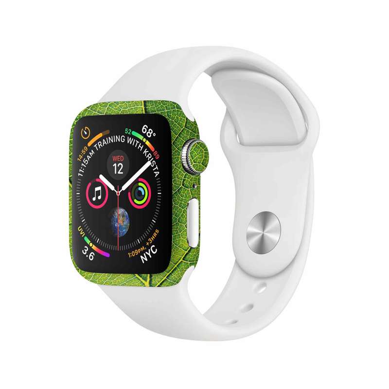 برچسب ماهوت طرح Leaf_Texture مناسب برای اپل واچ Watch 4 40mm
