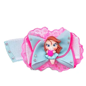 گیره مو دخترانه مدل پاپیون دختر بستنی دار