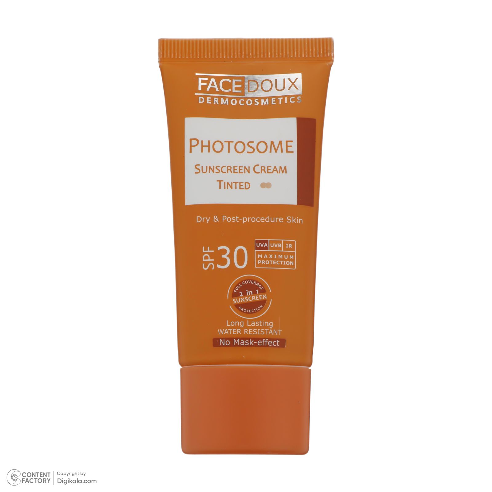 کرم ضد آفتاب رنگی فیس دوکس SPF 30 مدل photosome 02  محافظ اشعه UVA و UVB، ‌ضد آب، مناسب پوست های خشک حجم 40 میلی لیتر -  - 2
