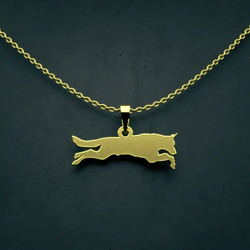 گردنبند طلا 18 عیار زنانه مدوپد مدل سگ کد J3-1-1119