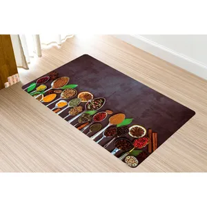 پادری مدل سه لایه رویه مخمل طرح آشپزخانه کد S603 سایز 75x45 سانتی متر