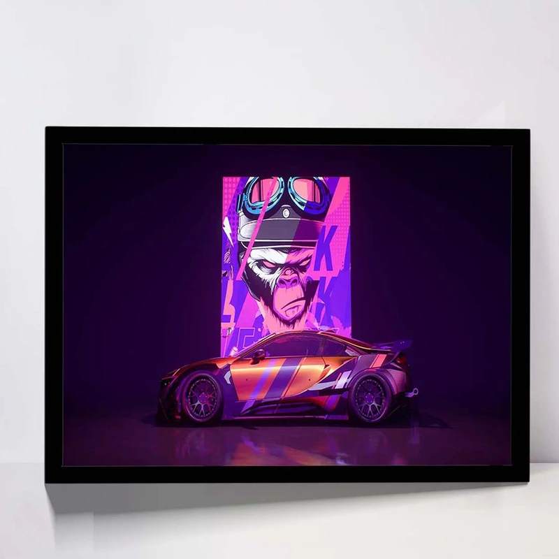 تابلو مدل need for speed heat bad monkey کد F-14023