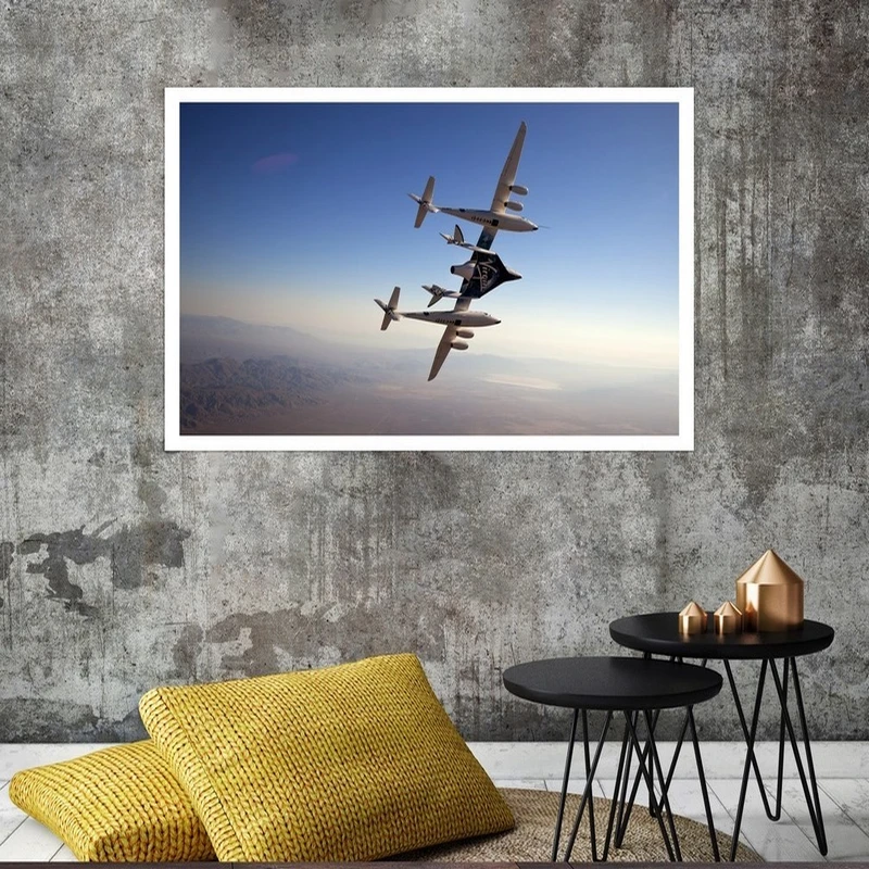 تابلو بکلیت طرح فضاپیما Virgin Galactic مدل قاب شاسی W-s8328