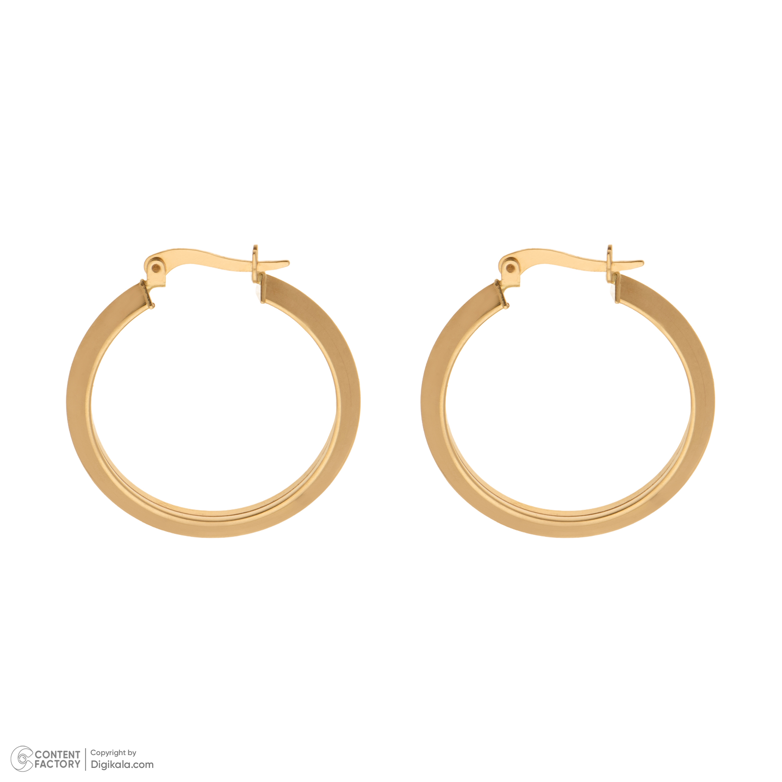 گوشواره حلقه‌ای طلا 18 عیار زنانه گلدم مدل E-3070004