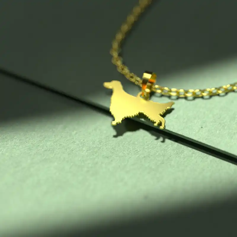 گردنبند طلا 18 عیار زنانه مدوپد مدل سگ کد J3-1-1170