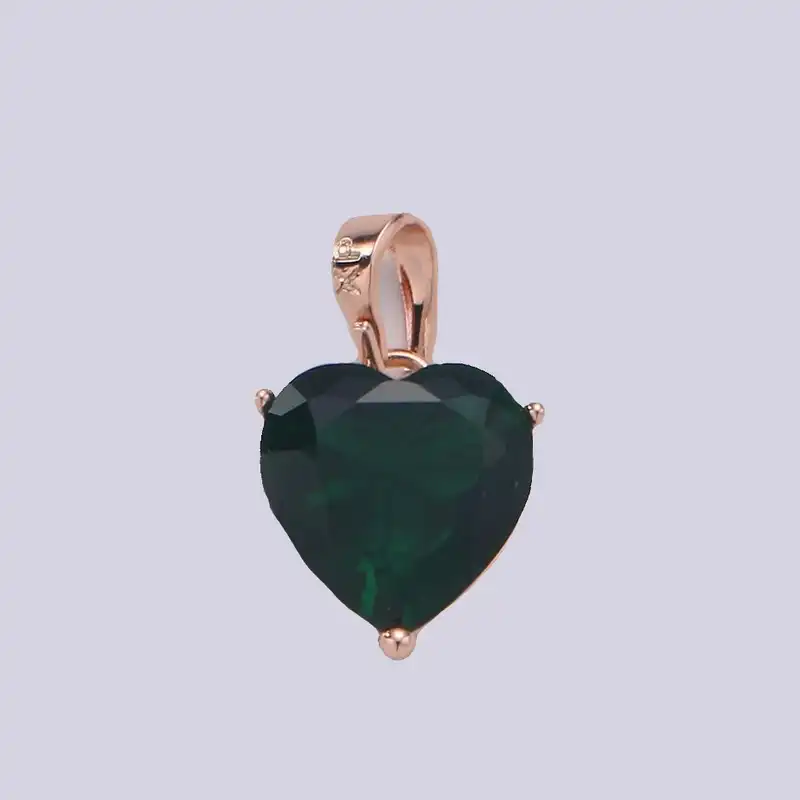 آویز گردنبند طلا 18 عیار زنانه قیراط مدل تک سنگ کد GH2806