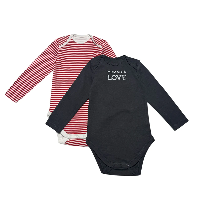 بادی آستین بلند نوزادی سی اند ای مدل 5743 مجموعه 2 عددی