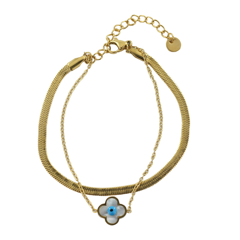 دستبند زنانه طرح چشم نظر کد W120