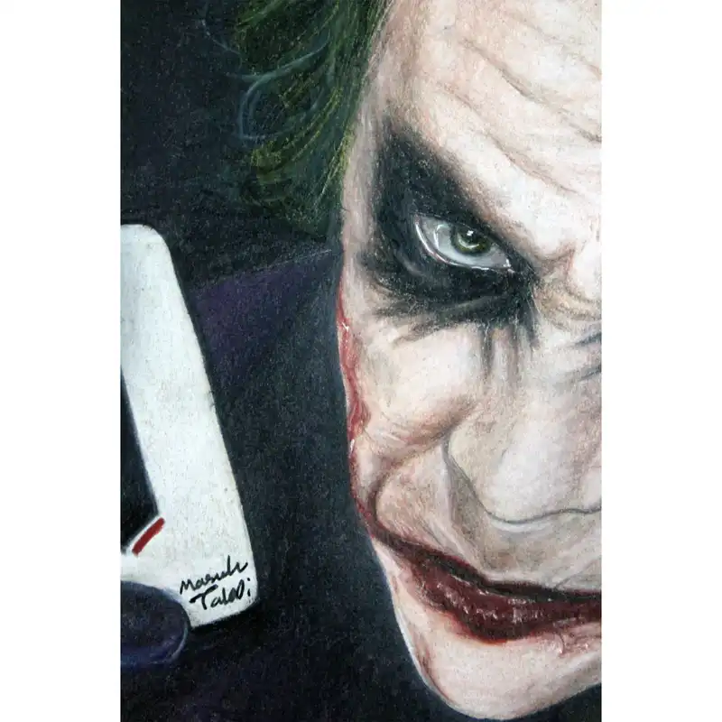 نقاشی مداد رنگی مدل جوکر کد 01