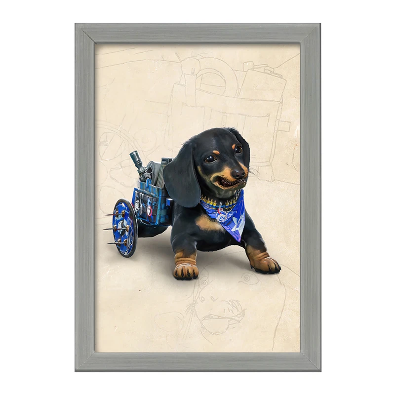 تابلو خندالو طرح سگ فار شیش فارکرای کد 30688