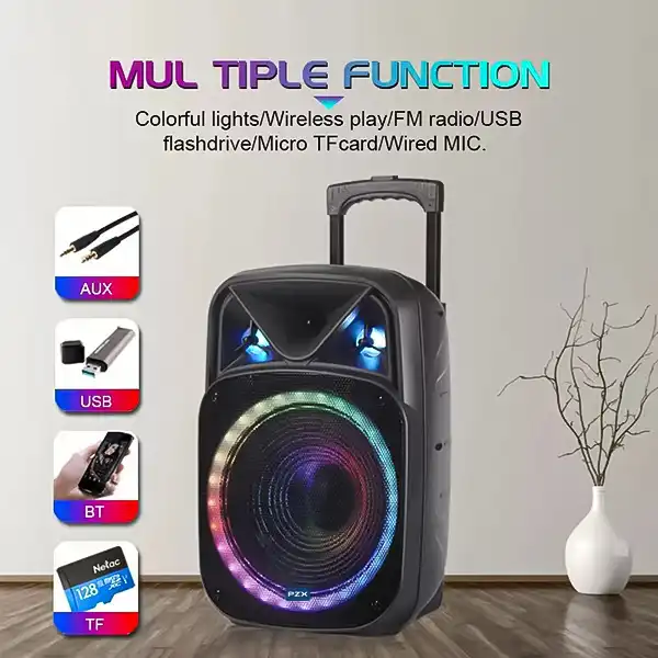 اسپیکر بلوتوثی قابل حمل پی زد ایکس مدل NDR-W1308