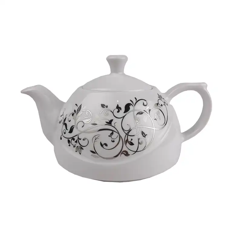 قوری لوریان چینی مدل بهار آذین پلاتین کد 703